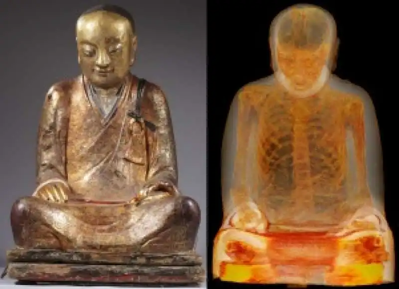 buddha archeologia con la tac