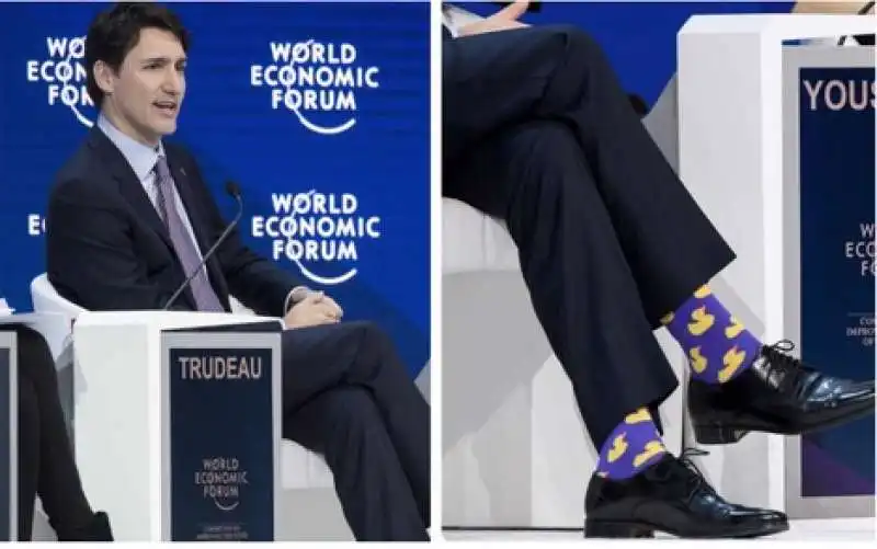 I CALZINI CON LE PAPERELLE DI JUSTIN TRUDEAU