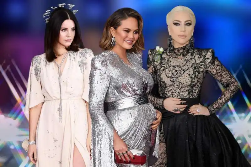 lana del rey chrissy teigen e lady gaga ai grammy