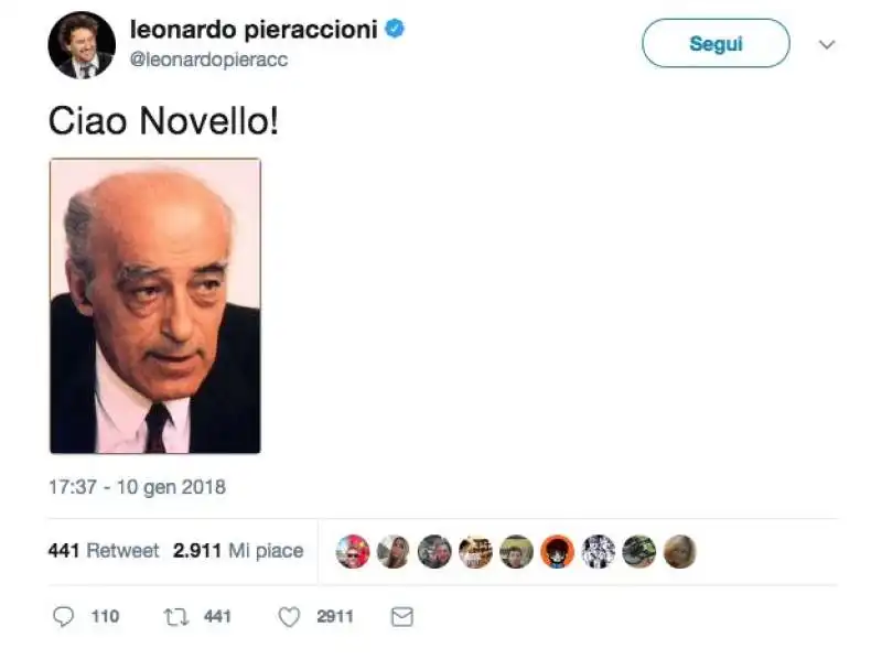 leonardo pieraccioni annuncia la morte di novello novelli