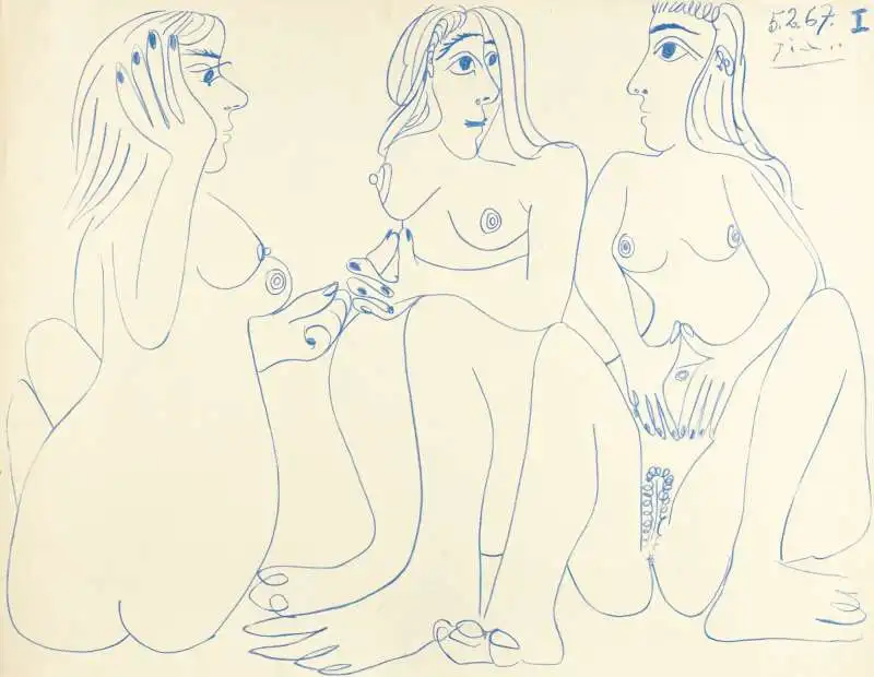 pablo picasso trois nus assis