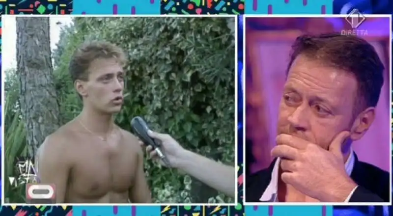 rocco siffredi anni novanta si pasticcia mentre viene intervistato da mediaset