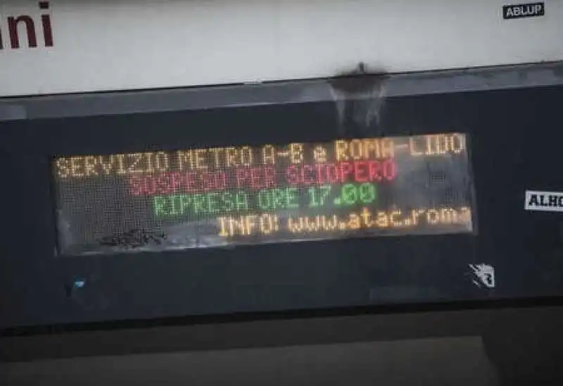 SCIOPERO DEI TRASPORTI PUBBLICI A ROMA