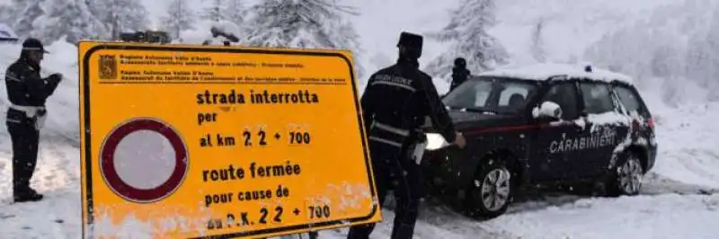 strade chiuse val d'aosta