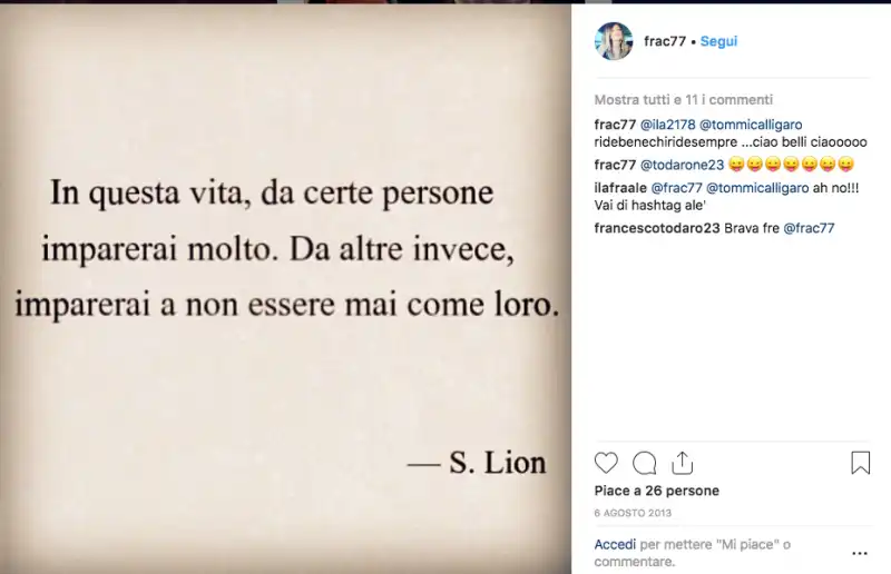 FRANCESCA COSTA MAMMA DI ZANIOLO POST