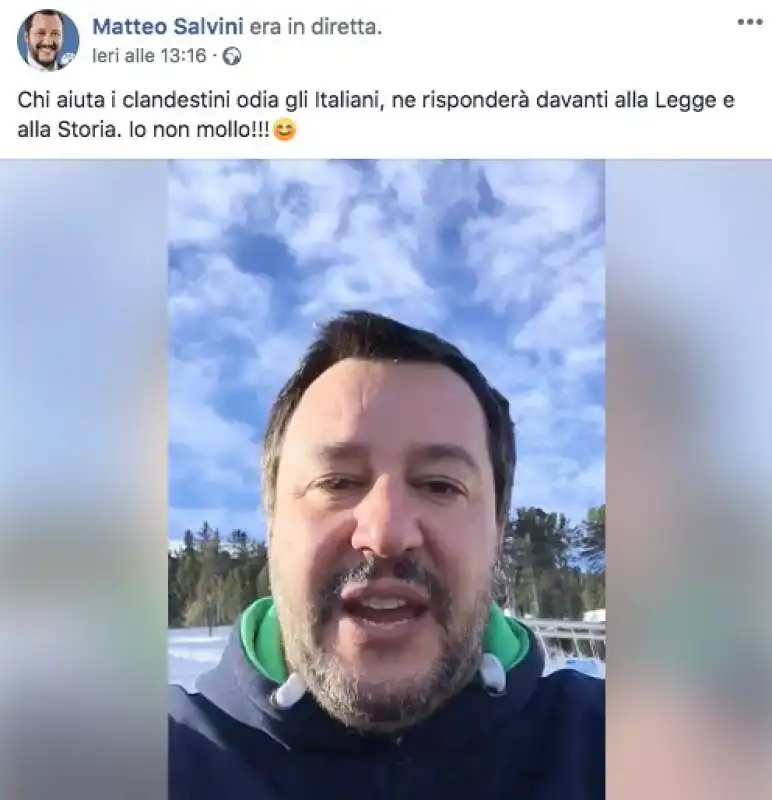 matteo salvini su facebook