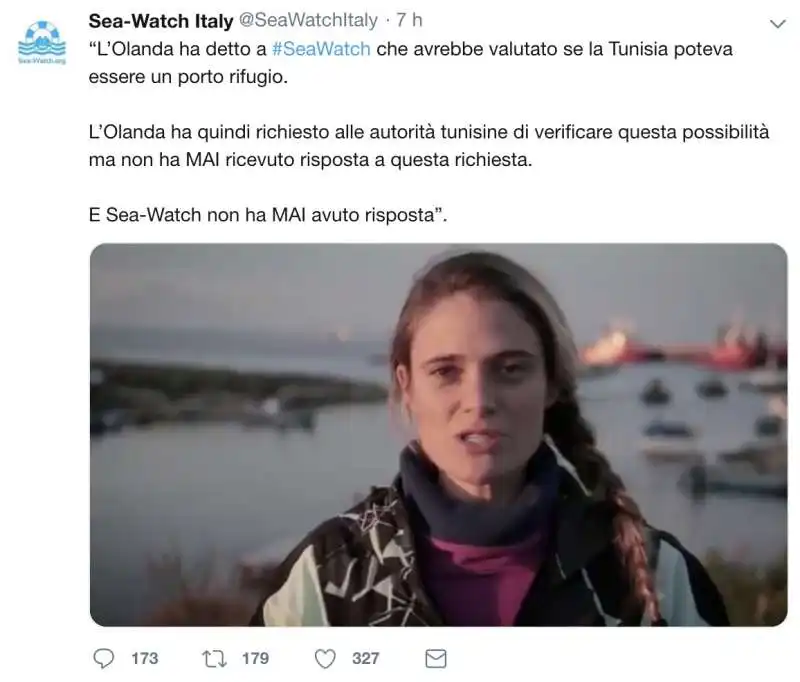 PORTAVOCE DI SEA WATCH GIORGIA LINARDI