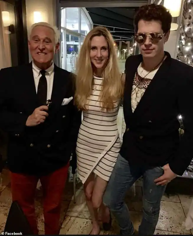 roger stone con ann coulter e milo yiannopolous