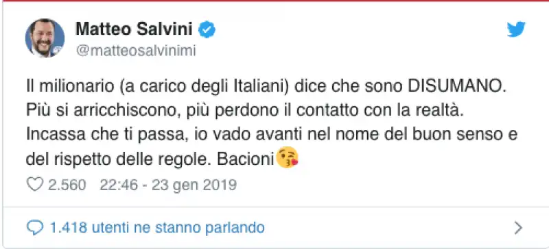 salvini tweet