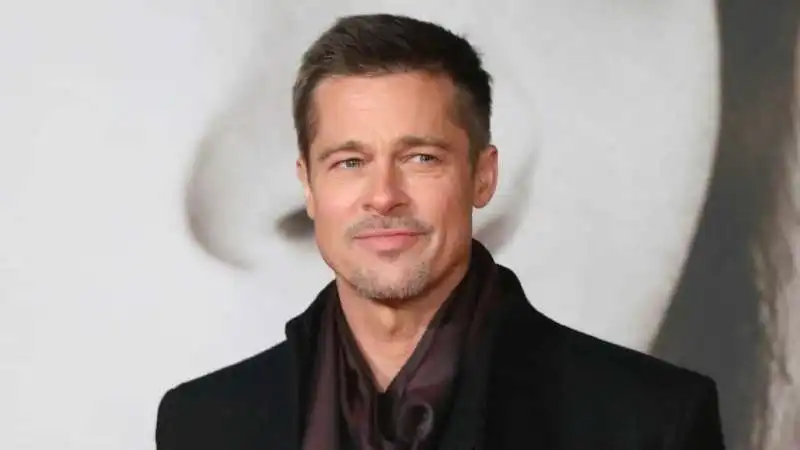 brad pitt  con  i suoi capelli naturali 