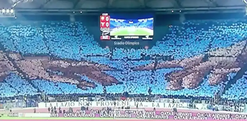 coreografia lazio -roma lazio