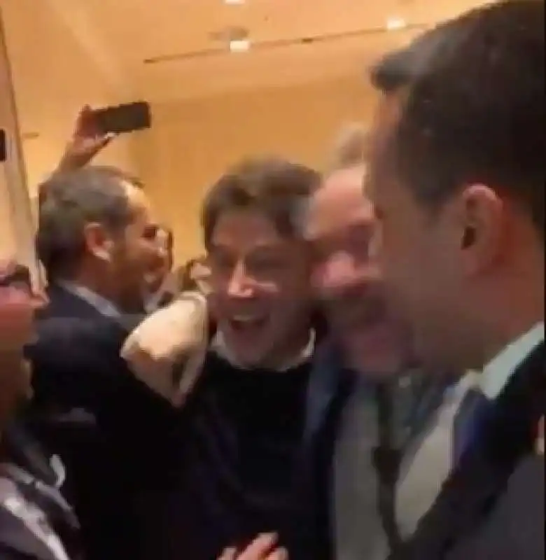 ELEZIONI DEL 4 MARZO 2018 - GIUSEPPE CONTE NEL QUARTIER GENERALE M5S DURANTE LE PROIEZIONI DI VOTO 