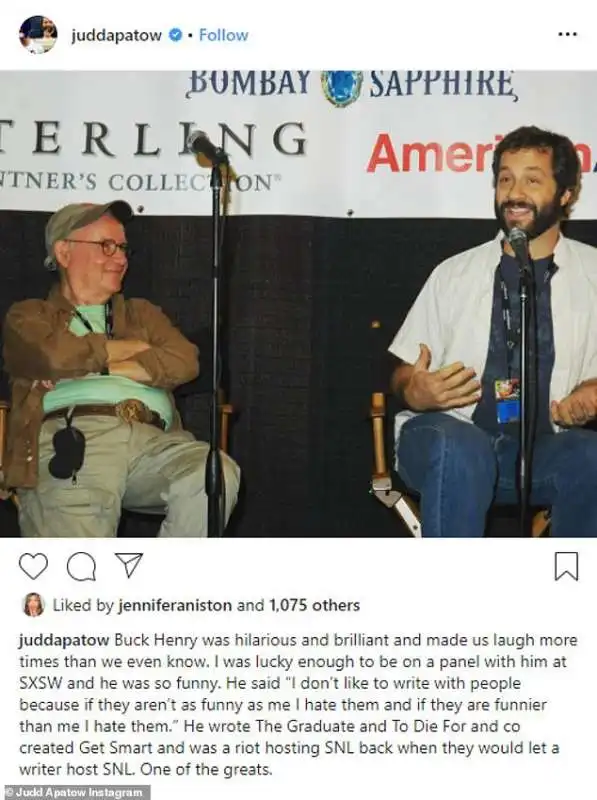 judd apatow ricorda buck henry