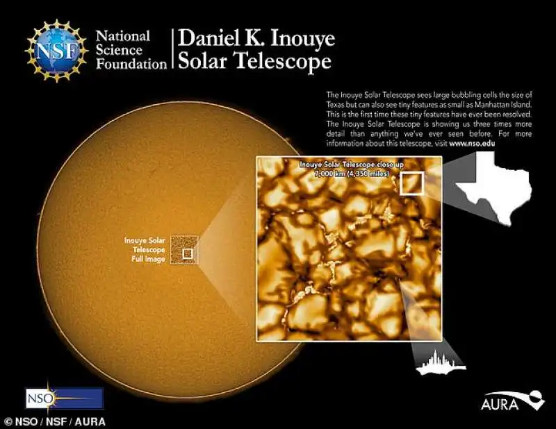 le immagini della superficie del sole scattate dal telescopio dkist 1