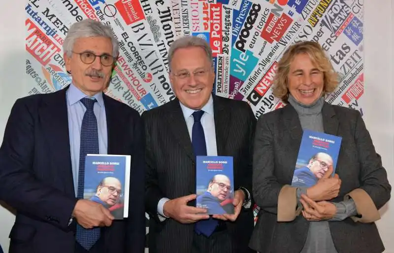 massimo d alema  marcello sorgi  stefania craxi  foto di bacco