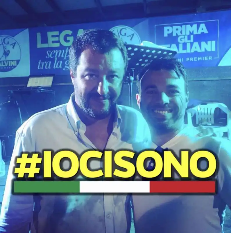 matteo salvini con il vicesindaco di biella giacomo moscarola 