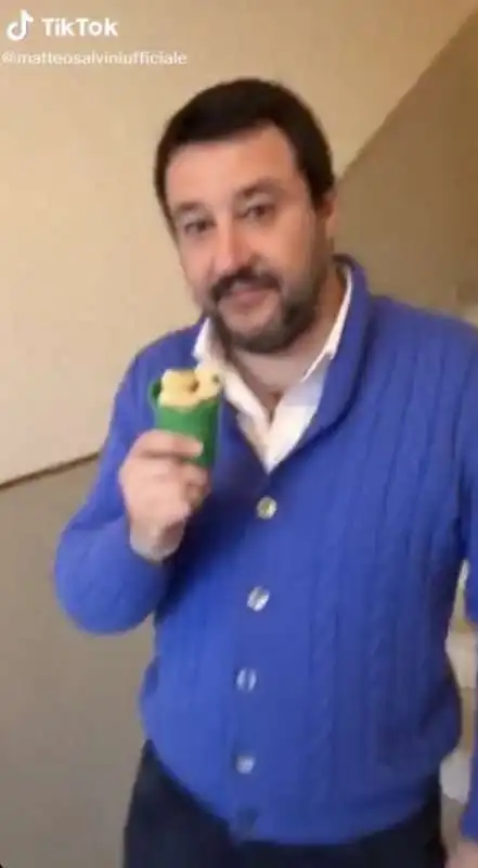 matteo salvini e le noccioline su tiktok