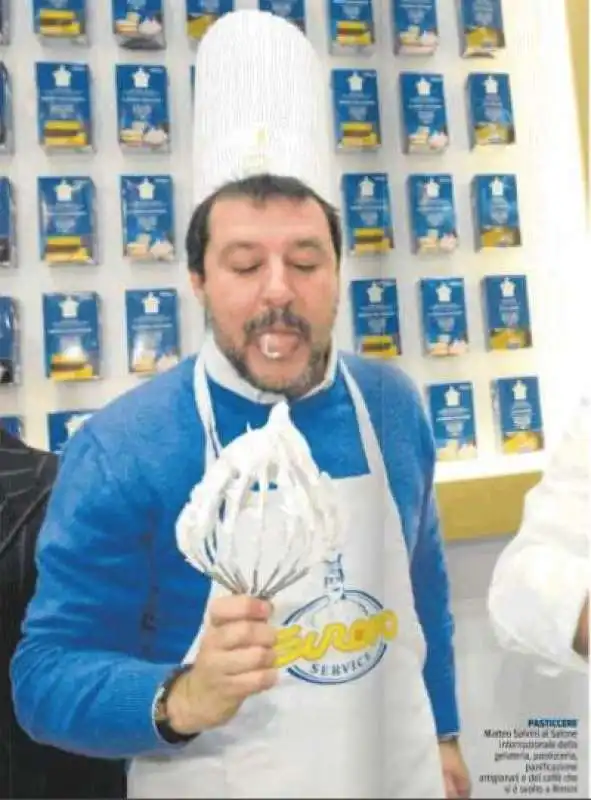 MATTEO SALVINI IN GELATERIA 