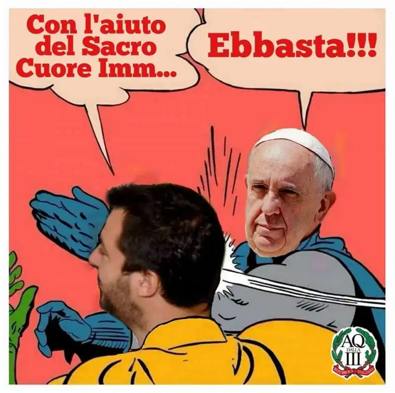 MEME DI SALVINI E BERGOGLIO