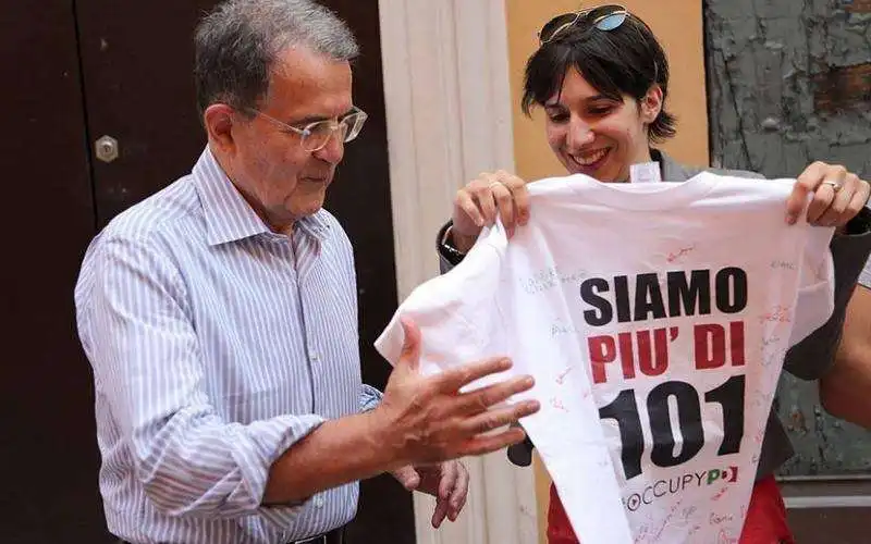 romano prodi con elly schlein