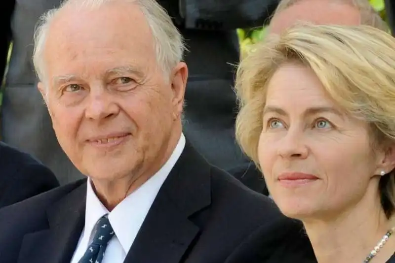 ursula von der leyen con il padre ernst albrecht