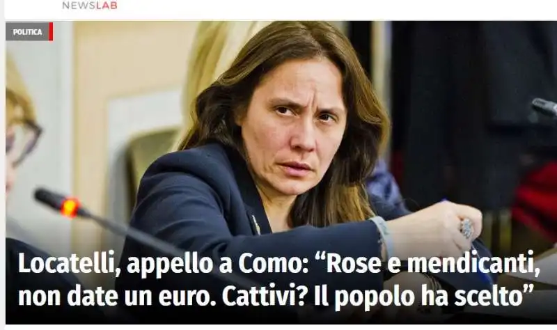 alessandra locatelli contro i mendicanti