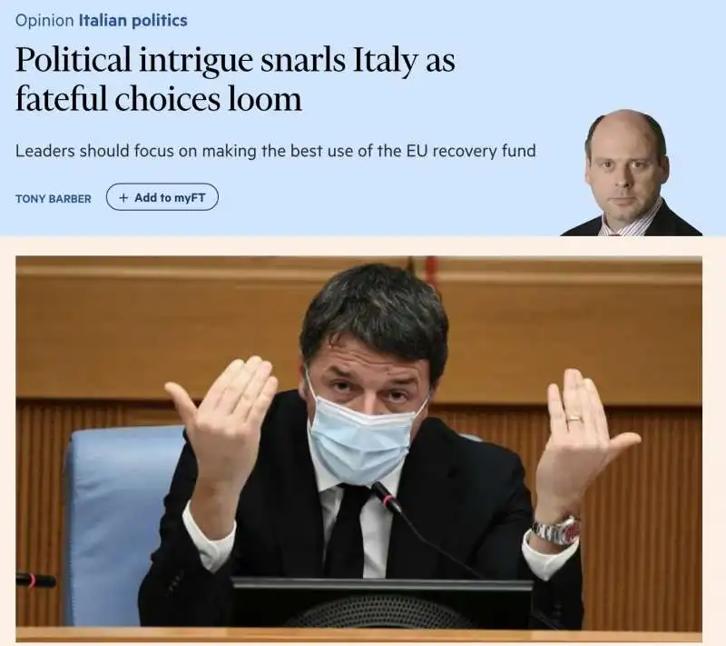 articolo del financial times sulla crisi del conte bis