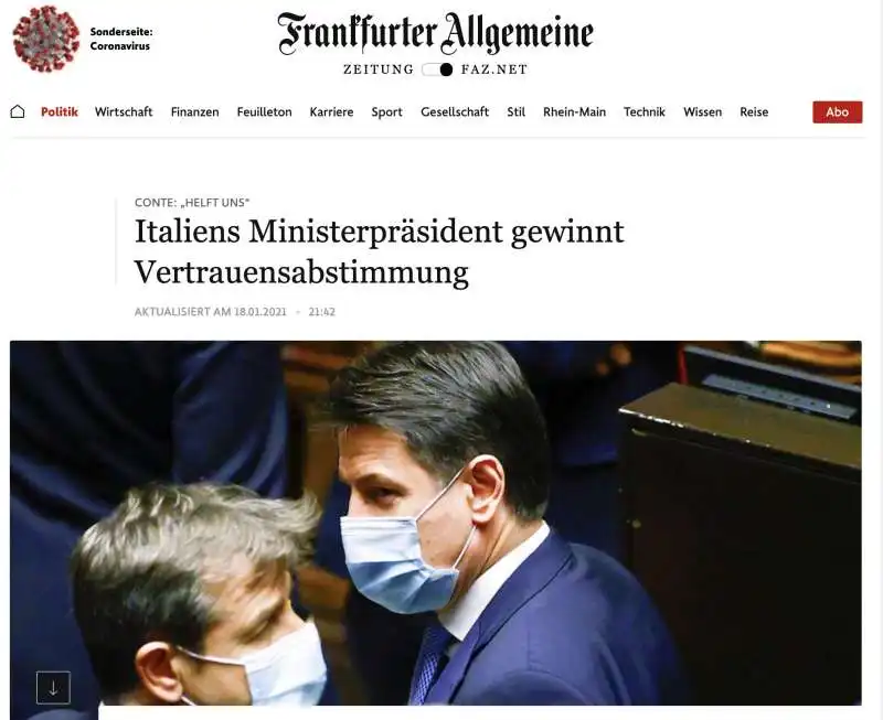 faz sulla crisi di governo 