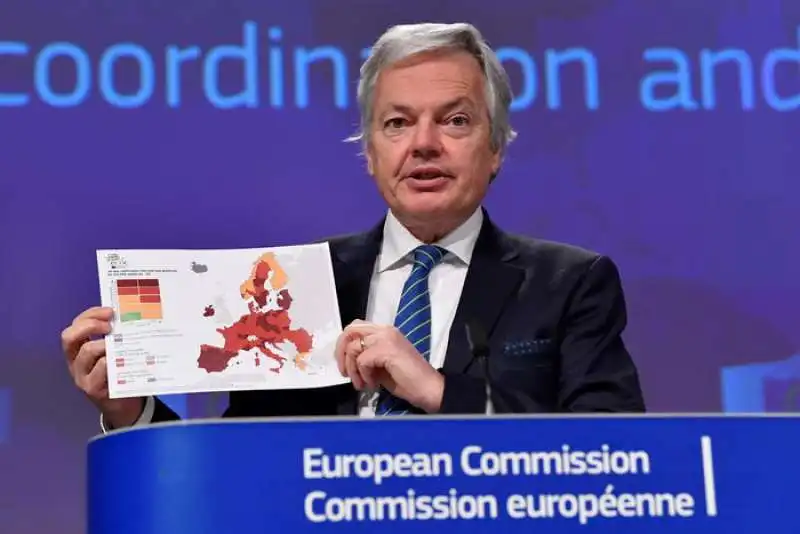 IL COMMISSARIO UE DIDIER REYNDERS E LA MAPPA DELLE ZONE UE