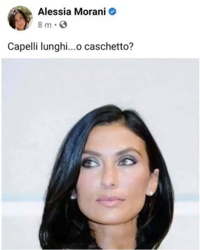 IL SONDAGGIO DI ALESSIA MORANI SUI CAPELLI