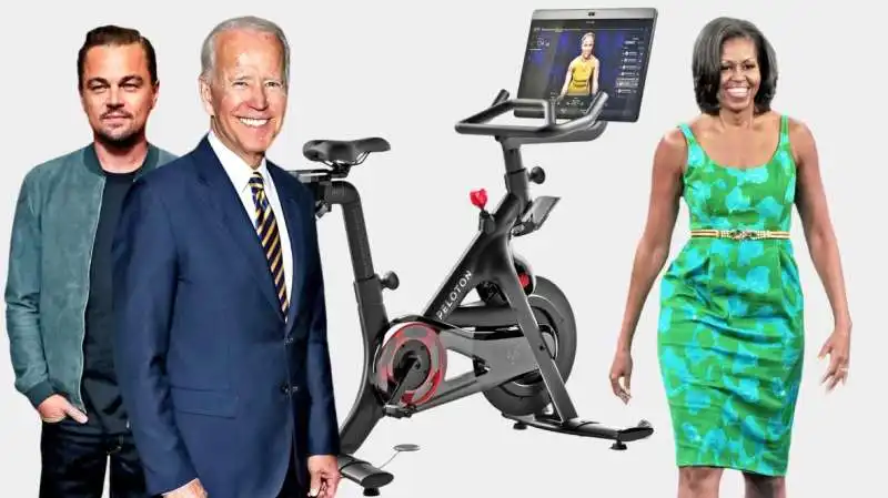 joe biden leonardo di caprio michelle obama peloton