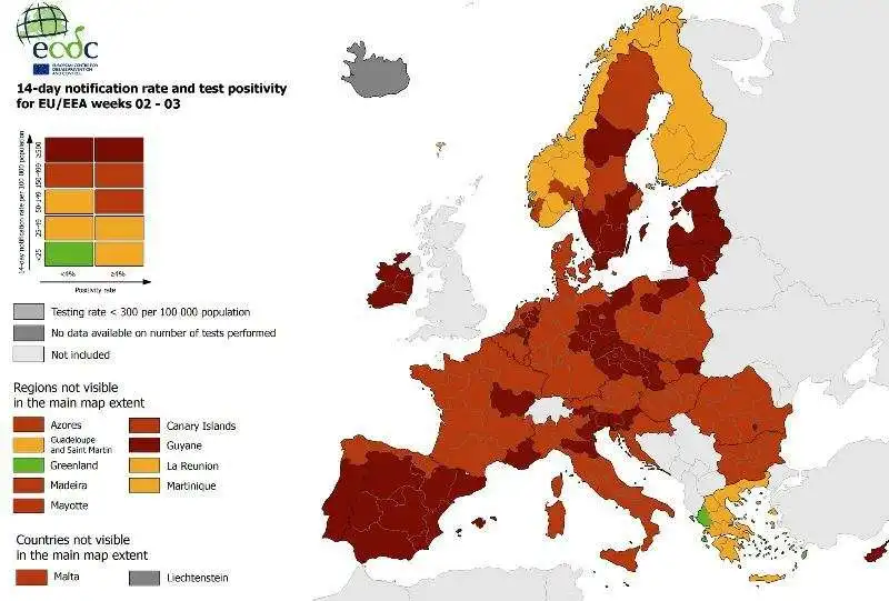 MAPPA CORONAVIRUS UE 