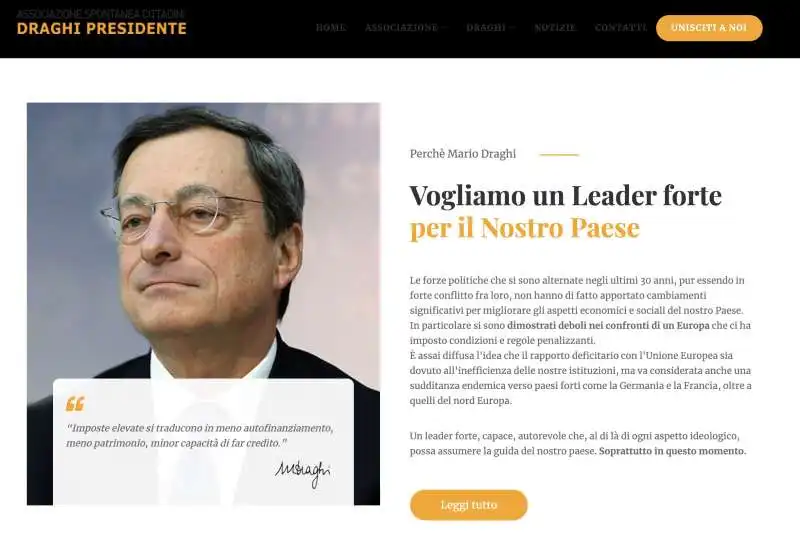 movimento draghi presidente  