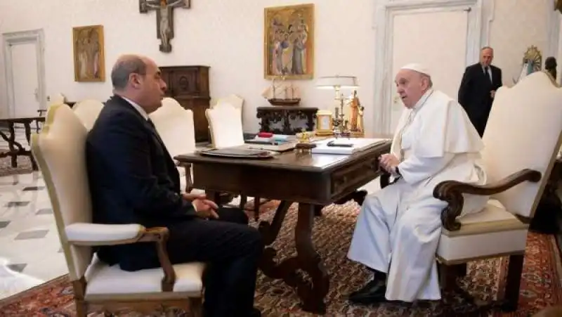 NICOLA ZINGARETTI PAPA FRANCESCO