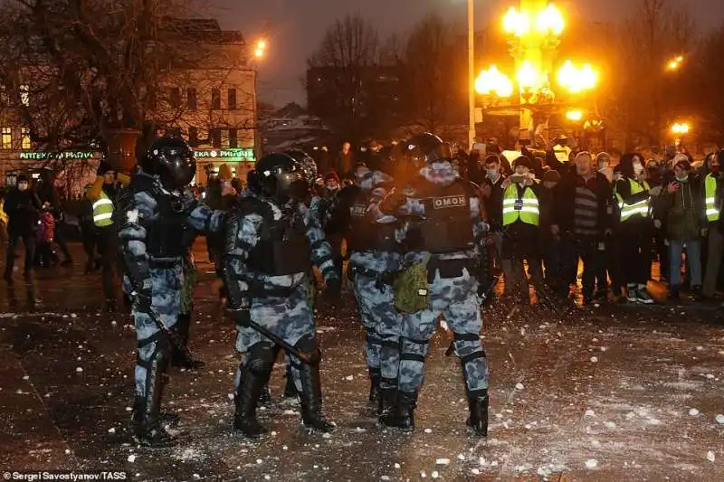 proteste per la liberazione di navalny 1