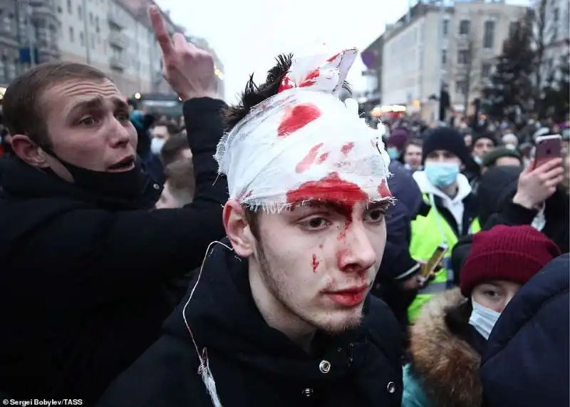 proteste per la liberazione di navalny 7