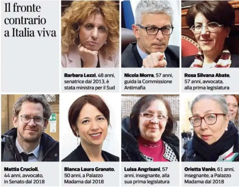 SENATORI CONTRARI A ITALIA VIVA NEL MOVIMENTO 5 STELLE