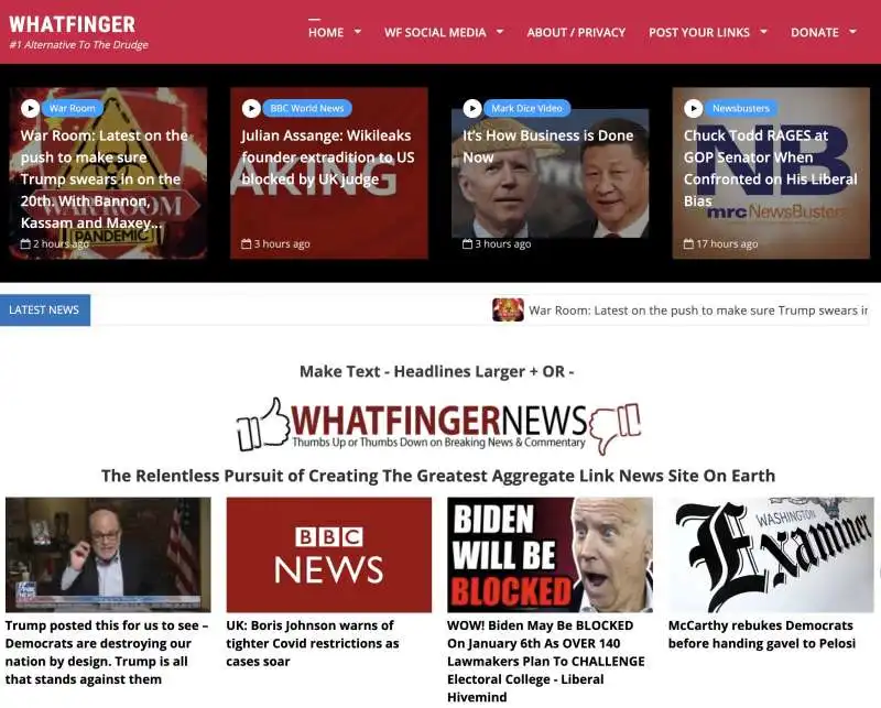 whatfinger - alternativa a drudge