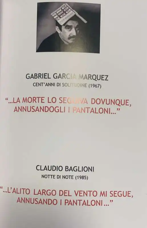 claudio baglioni copia garcia marquez    da tutti poeti con claudio