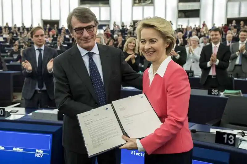 david sassoli e ursula von der leyen