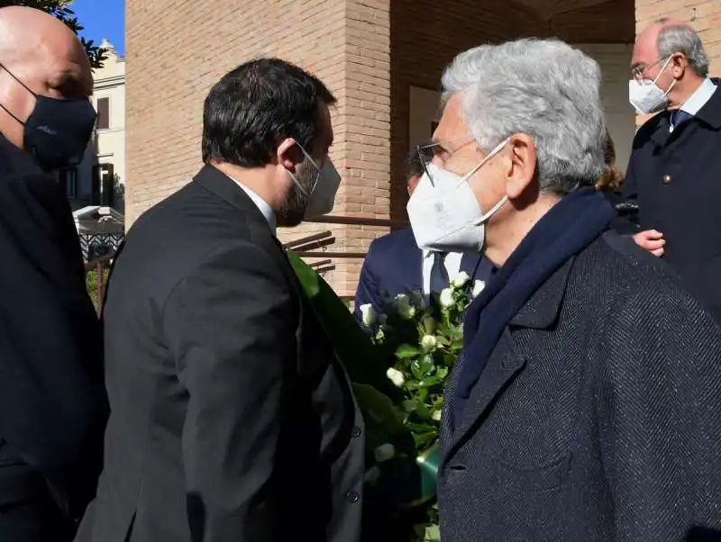 guido crosetto  matteo salvini  massimo d alema  foto di bacco