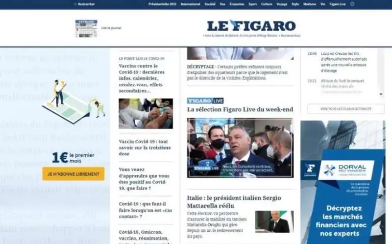 il mattarella bis su le figaro