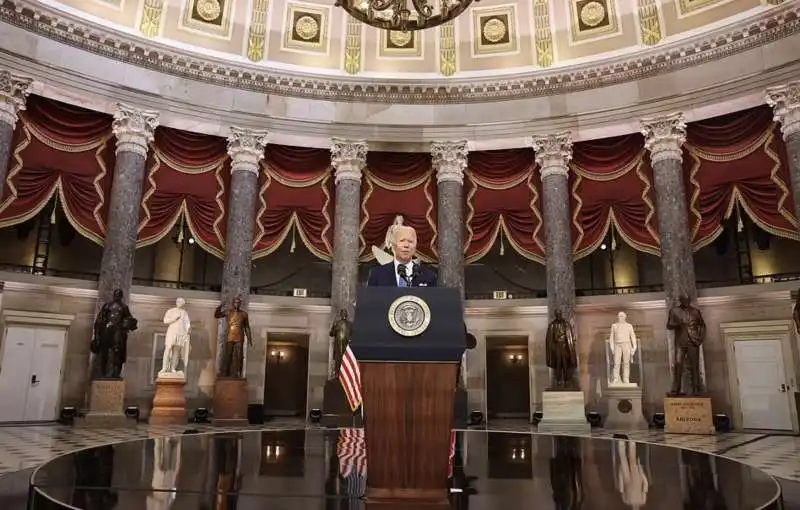 joe biden    anniversario dell'assalto a capitol hill 