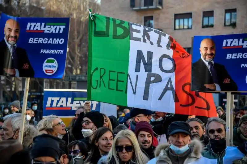 manifestazione no vax a milano   5