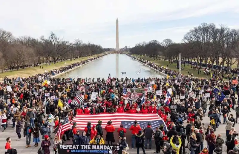 manifestazione no vax a washington 2