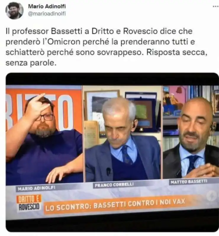 mario adinolfi vs matteo bassetti 1