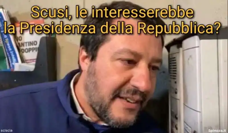 MEME DI SALVINI SOTTO CASA DI CASSESE