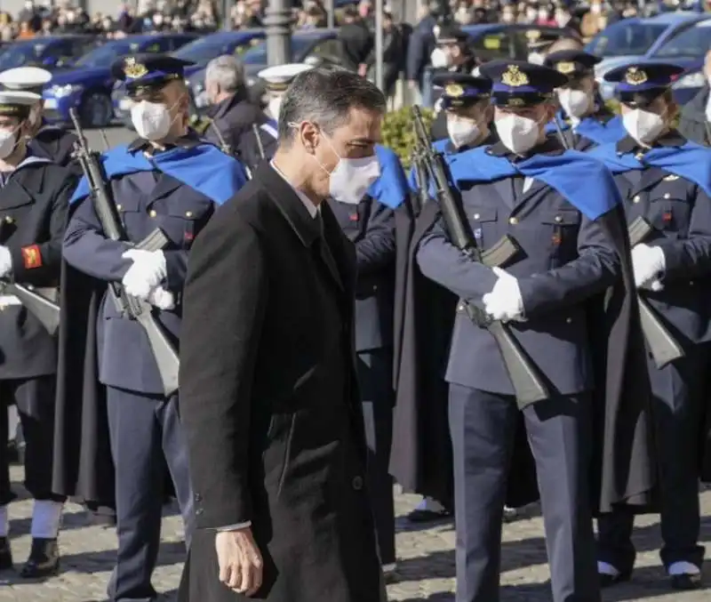 pedro sanchez    funerale david sassoli 