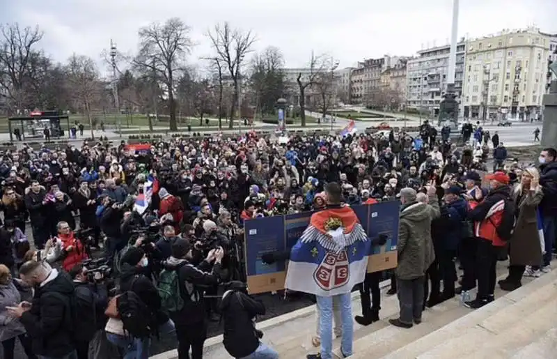 proteste pro djokovic in serbia 