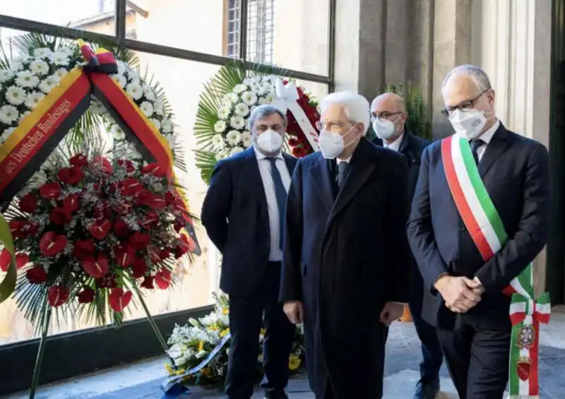 sergio mattarella roberto gualtieri   camera ardente david sassoli in campidoglio    